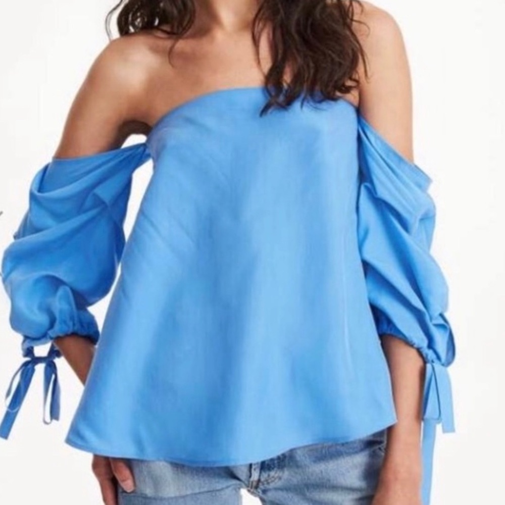 NWT Club Monaco Liki Top in Pink/white (10) - Picture 5 of 6